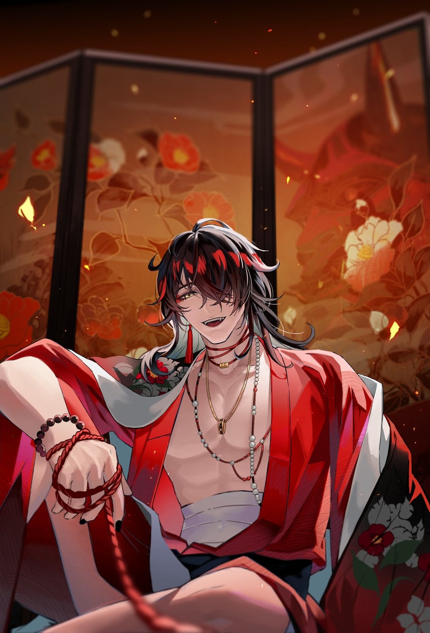 vox akuma (nijisanji and 1 more) drawn by rin_(chenirin2)