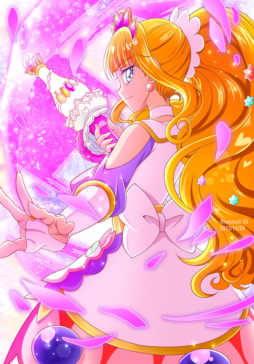 kasai amane and cure finale (precure and 1 more) drawn by hanzou