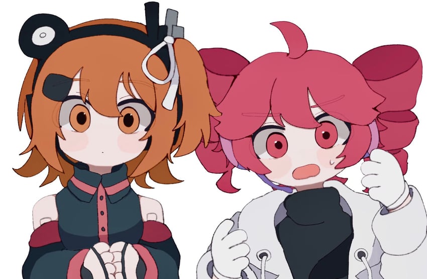 kasane teto and adachi rei (utau and 1 more) drawn by agyo_(ikayaki5252)