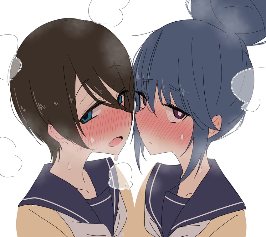 shima rin and saitou ena (yurucamp) drawn by ame_(amechan17391739)
