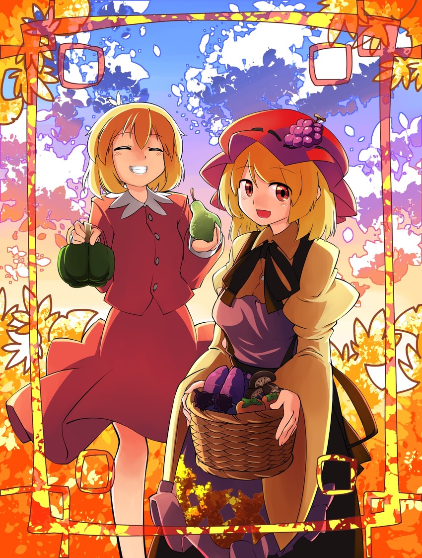 aki minoriko and aki shizuha (touhou) drawn by kashuu_(b-q)
