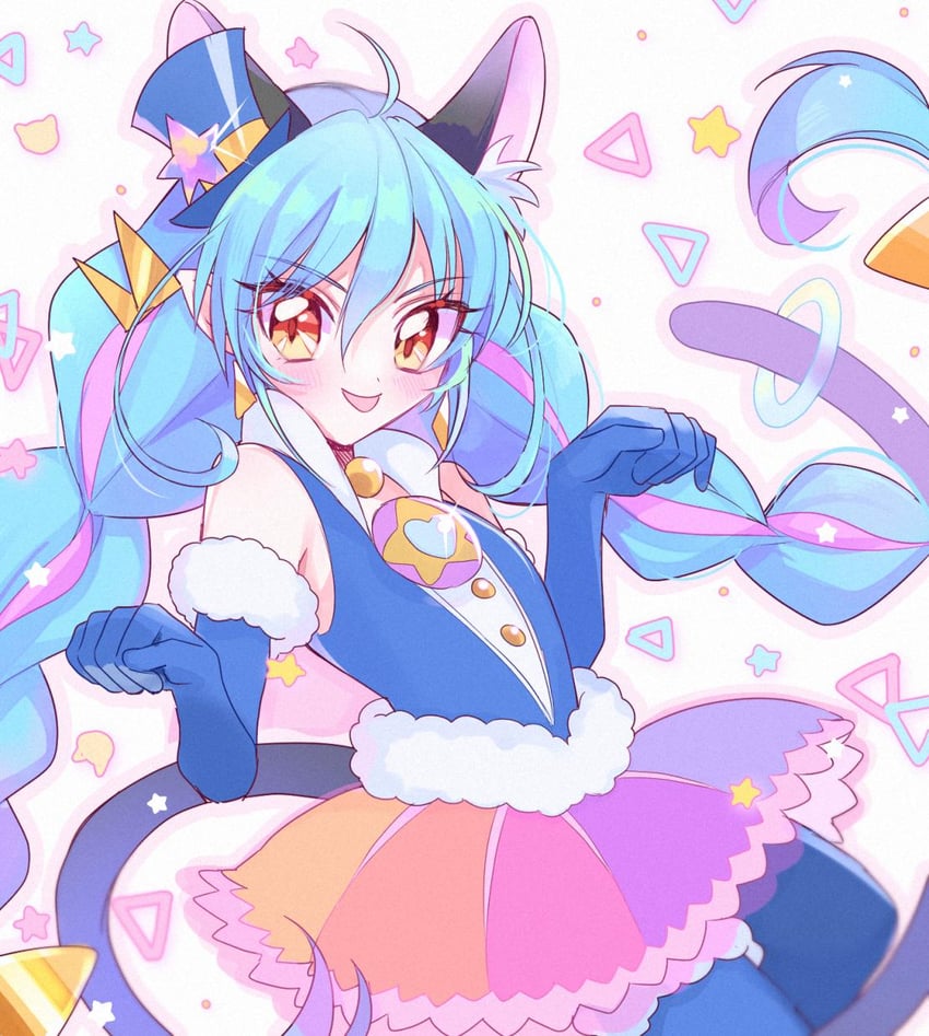 yuni and cure cosmo (precure and 1 more) drawn by kojikoji