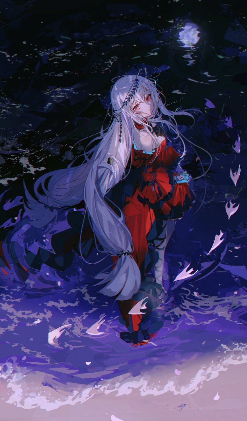 skadi and skadi the corrupting heart (arknights) drawn by hitokoto