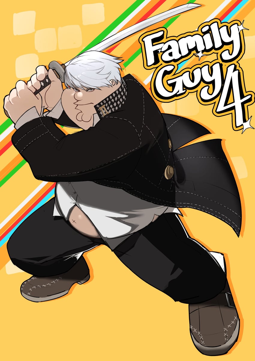 narukami yu and peter griffin (persona and 2 more) drawn by kowai_(iamkowai)