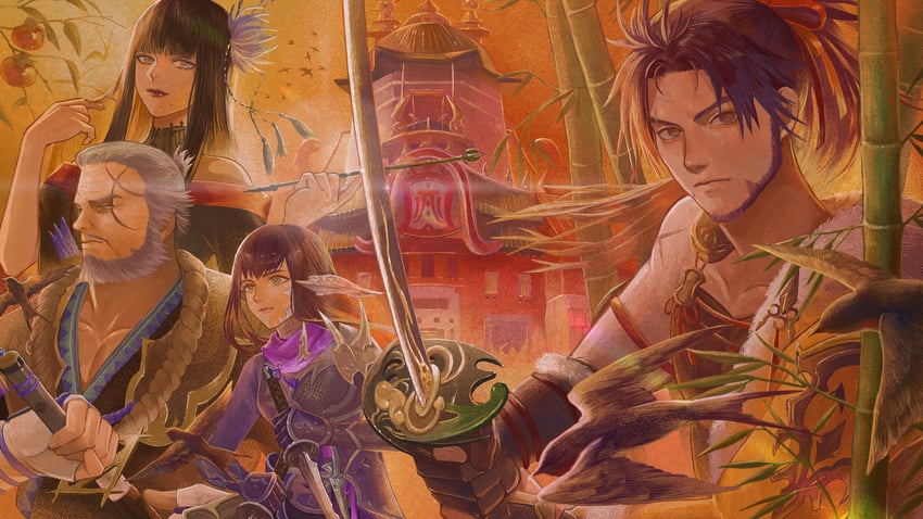yotsuyu goe brutus, ninja, samurai, hien rijin, yugiri mistwalker, and 1 more (final fantasy and 1 more)