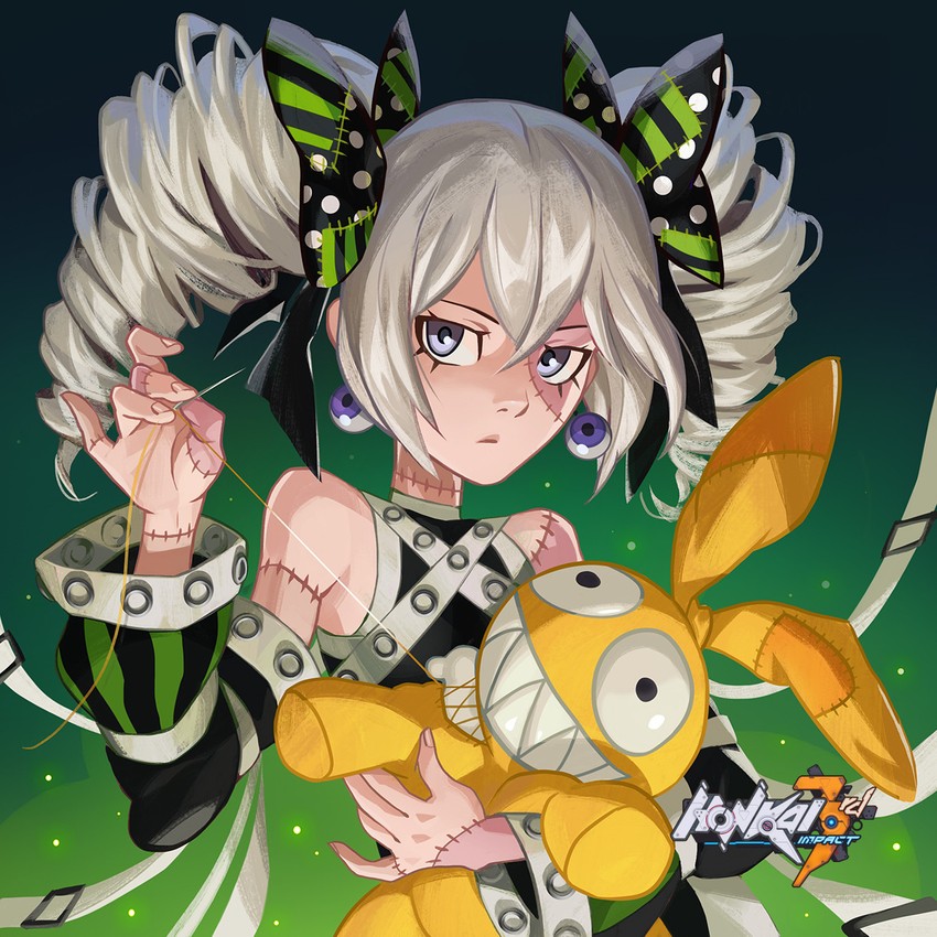 bronya zaychik, homu, and frankenstein's monster (honkai and 1 more) drawn by yui_shi