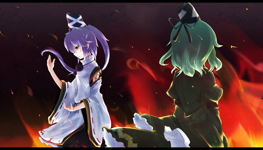 mononobe no futo and soga no tojiko (touhou) drawn by rihito_(usazukin)