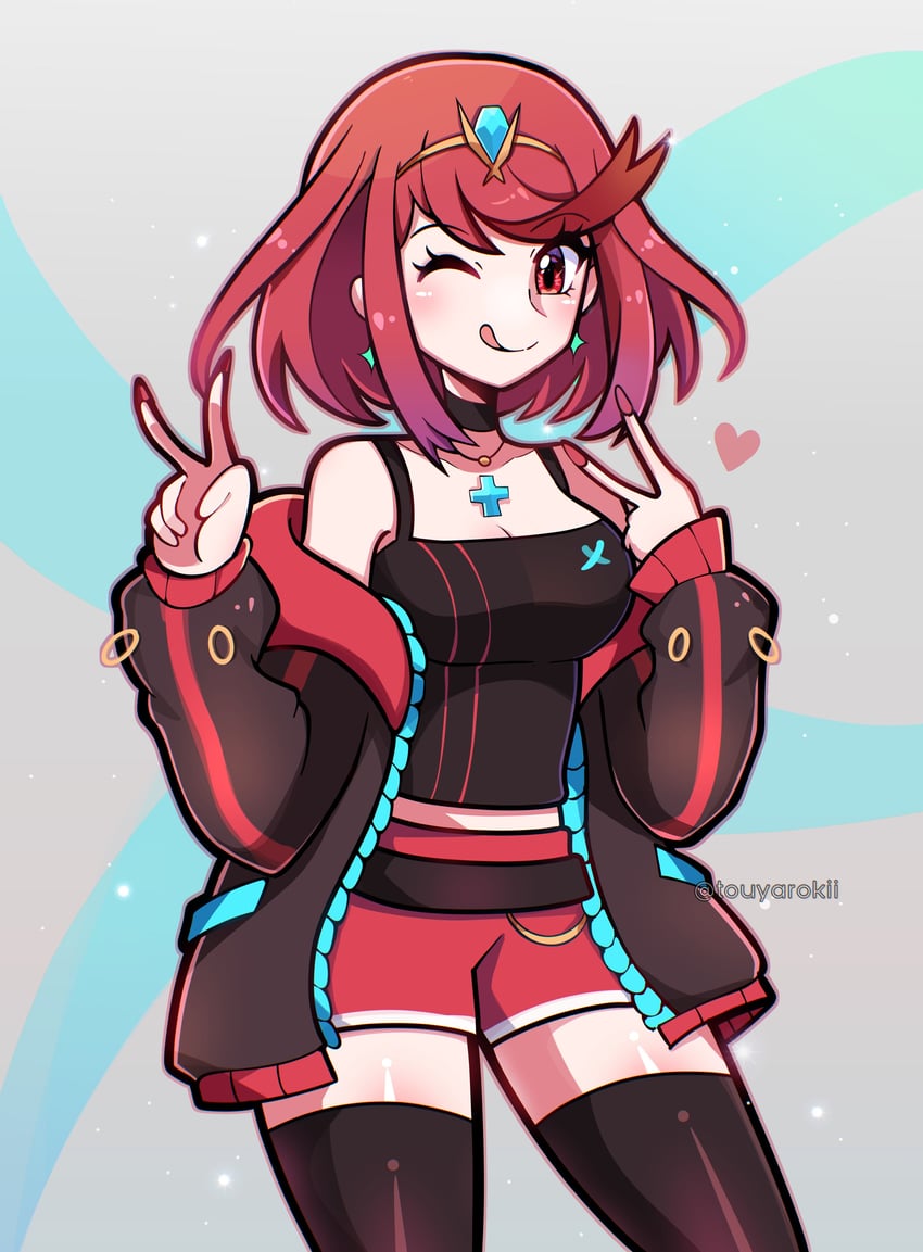 pyra (xenoblade chronicles and 1 more) drawn by touyarokii