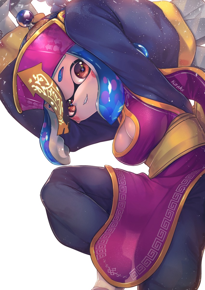 inkling player character, inkling girl, and hsien-ko (splatoon and 1 more) drawn by kashu_(hizake)