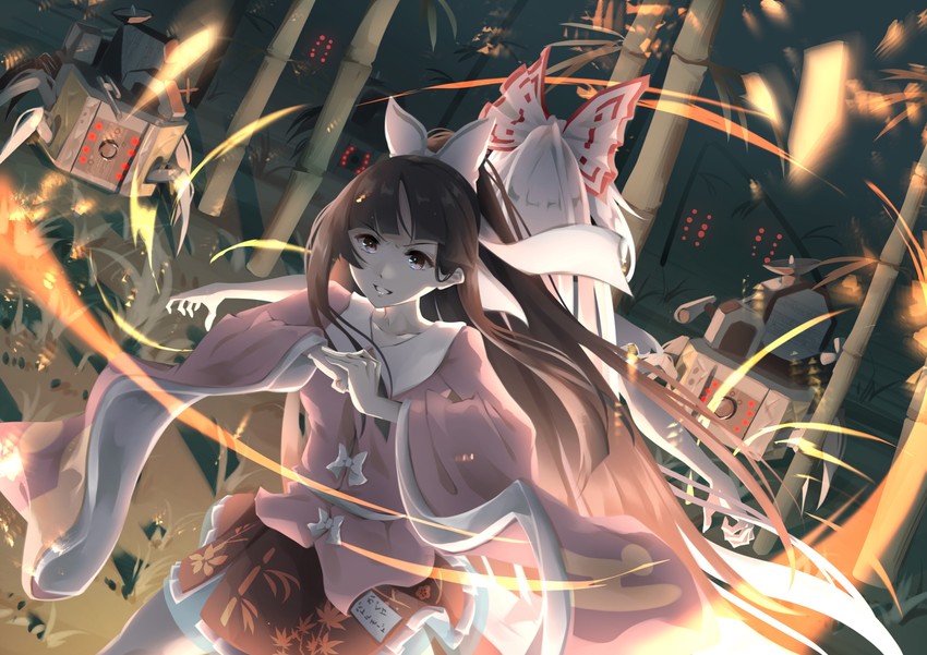 fujiwara no mokou and houraisan kaguya (touhou) drawn by otomeza_ryuseigun
