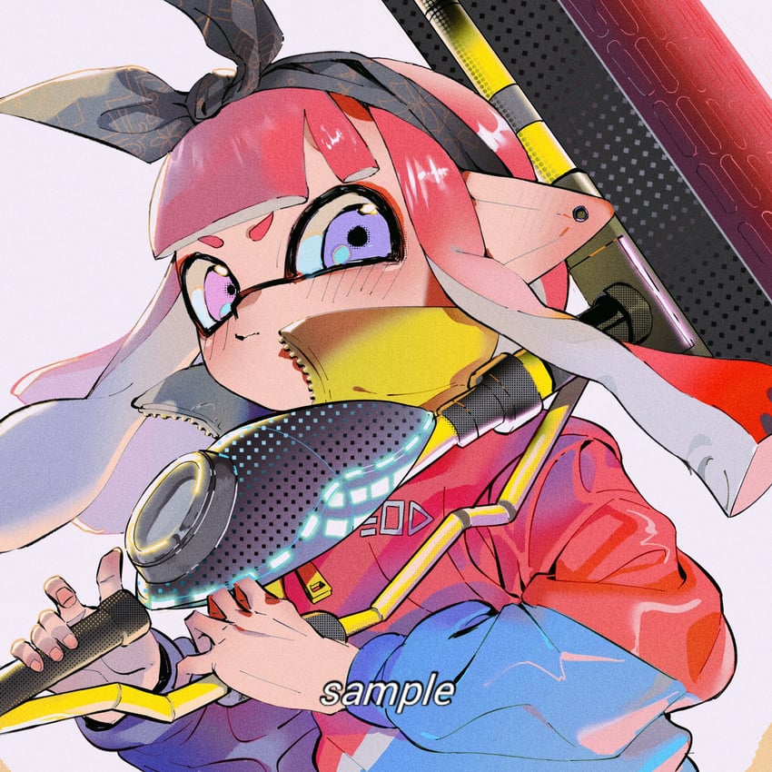 inkling player character and inkling girl (splatoon and 1 more) drawn by hossi