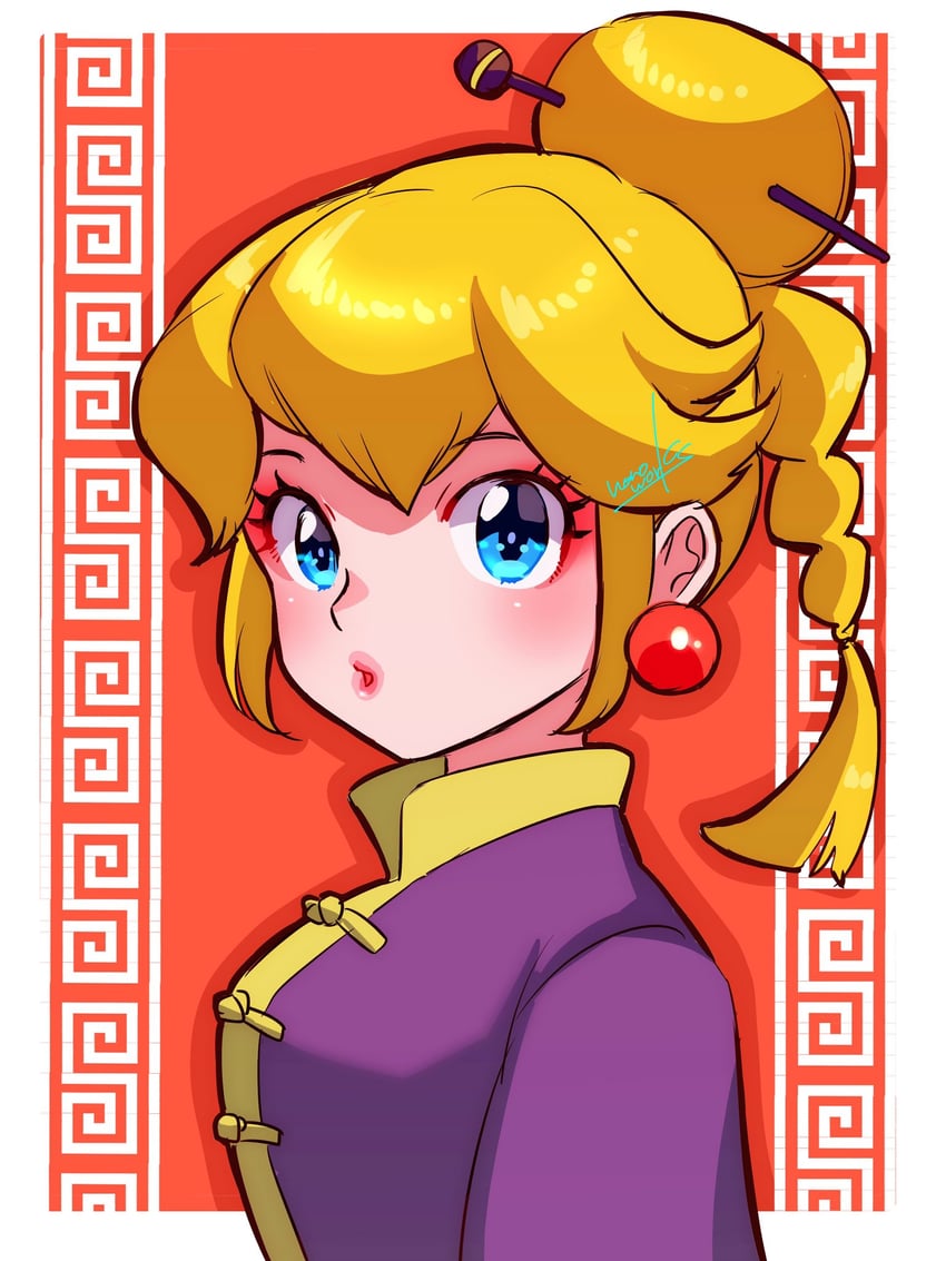 princess peach and kung fu peach (mario and 1 more) drawn by nonoworks