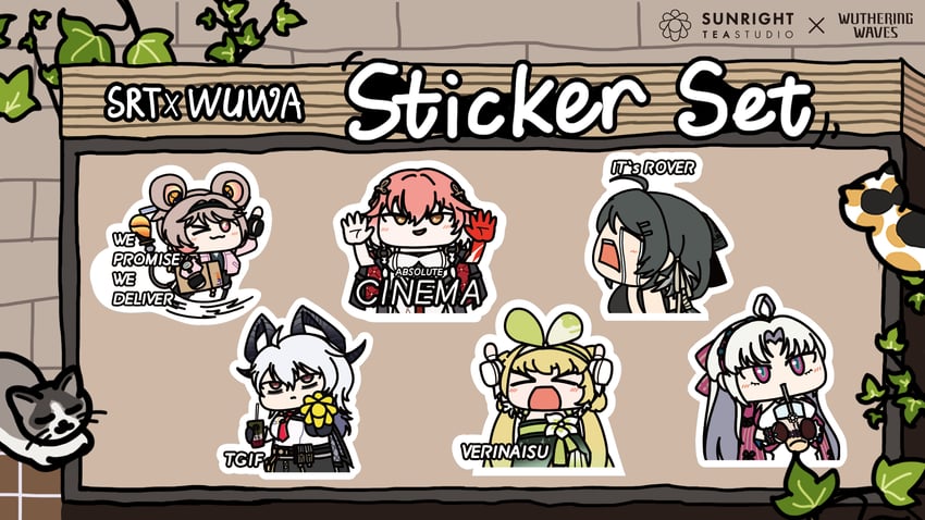 rover, zani, changli, female rover, carlotta, and 2 more (wuthering waves) drawn by seseren
