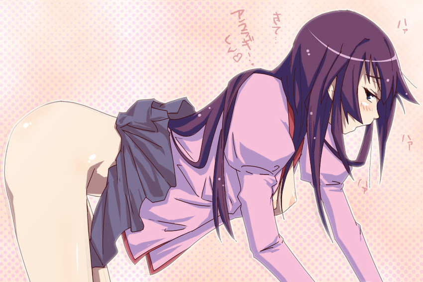 senjougahara hitagi (monogatari and 1 more) drawn by sakebuotoko