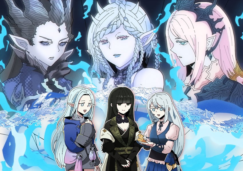 jill warrick, shiva, ysayle dangoulain, and gentiana (final fantasy and 3 more) drawn by ry_mangdung