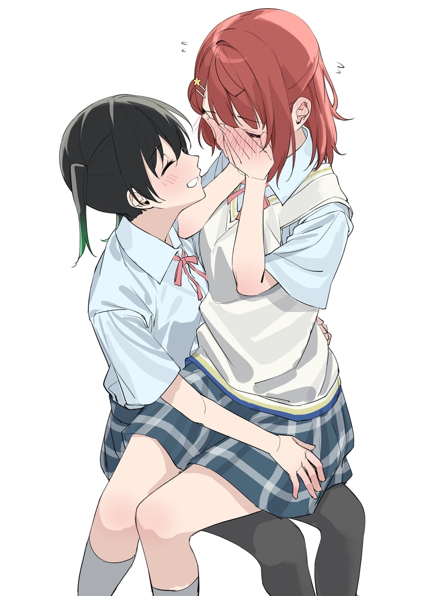 uehara ayumu and takasaki yu (love live! and 1 more) drawn by kawai_ritsu_(rits_meg)