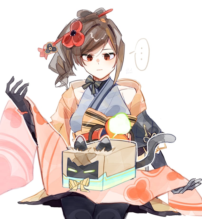 chiori and kirara (genshin impact) drawn by nyayou_amanatto