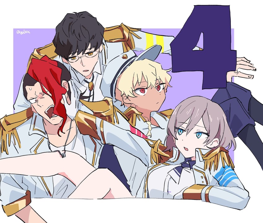 mujina, sizumu, onija, and juuga (gridman universe and 1 more) drawn by himagosan