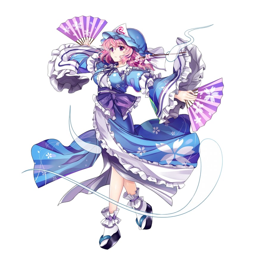 saigyouji yuyuko (touhou and 1 more) drawn by rotte_(1109)