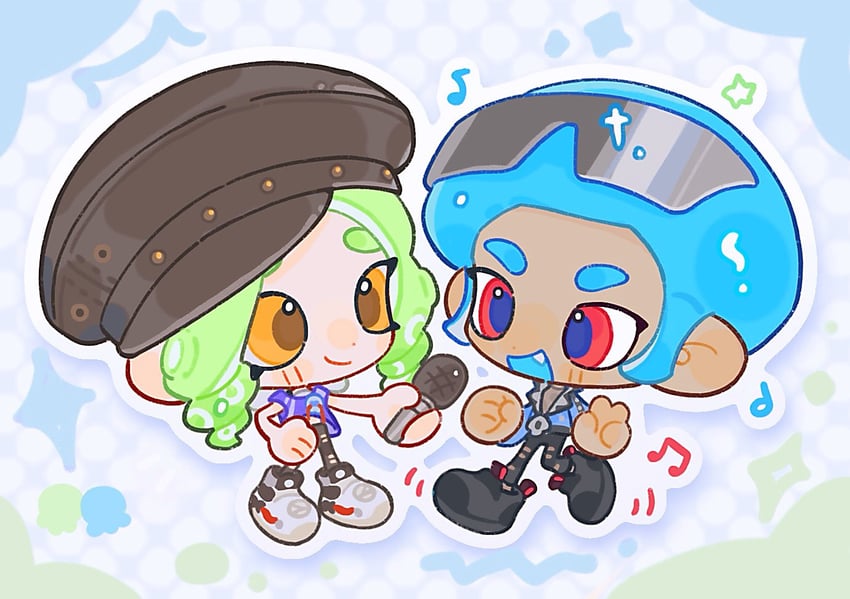 octoling player character, octoling girl, and octoling boy (splatoon) drawn by rongyu1029