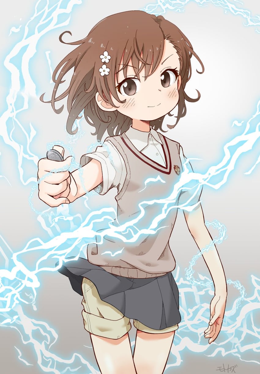 misaka mikoto (toaru majutsu no index and 1 more) drawn by motokazu_(dontokodon)