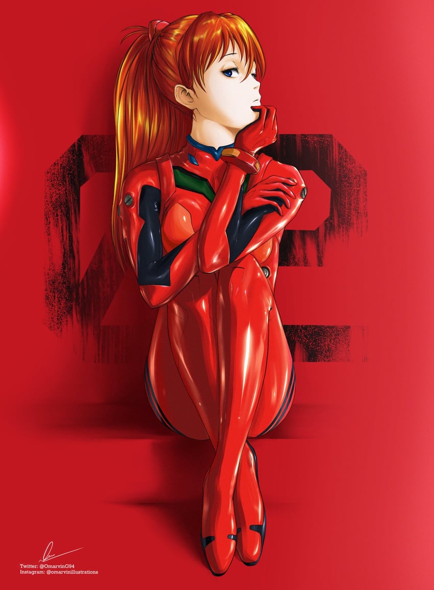 souryuu asuka langley (neon genesis evangelion) drawn by marvin_(omarvin)