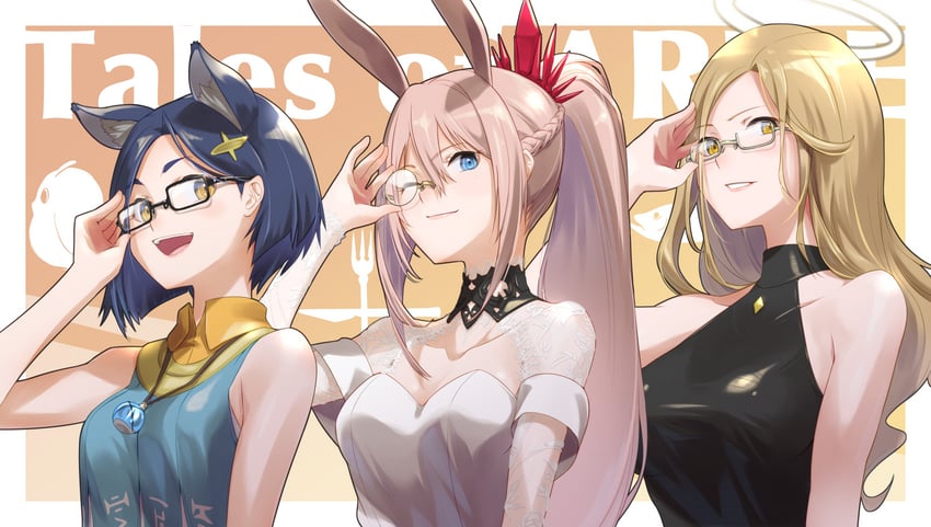 shionne, rinwell, and kisara (tales of and 1 more) drawn by fune_(fune83ojj)