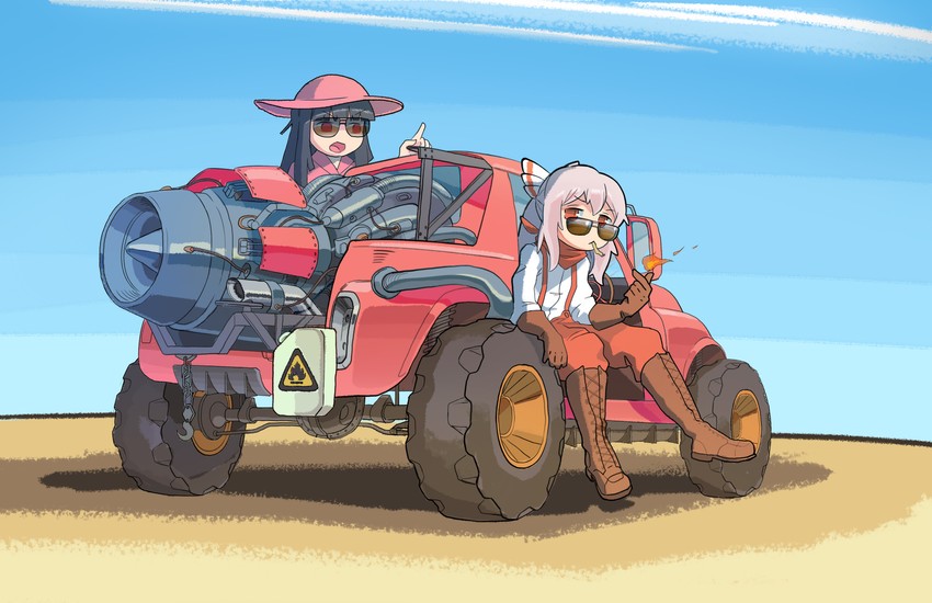 fujiwara no mokou and houraisan kaguya (touhou) drawn by joeychen