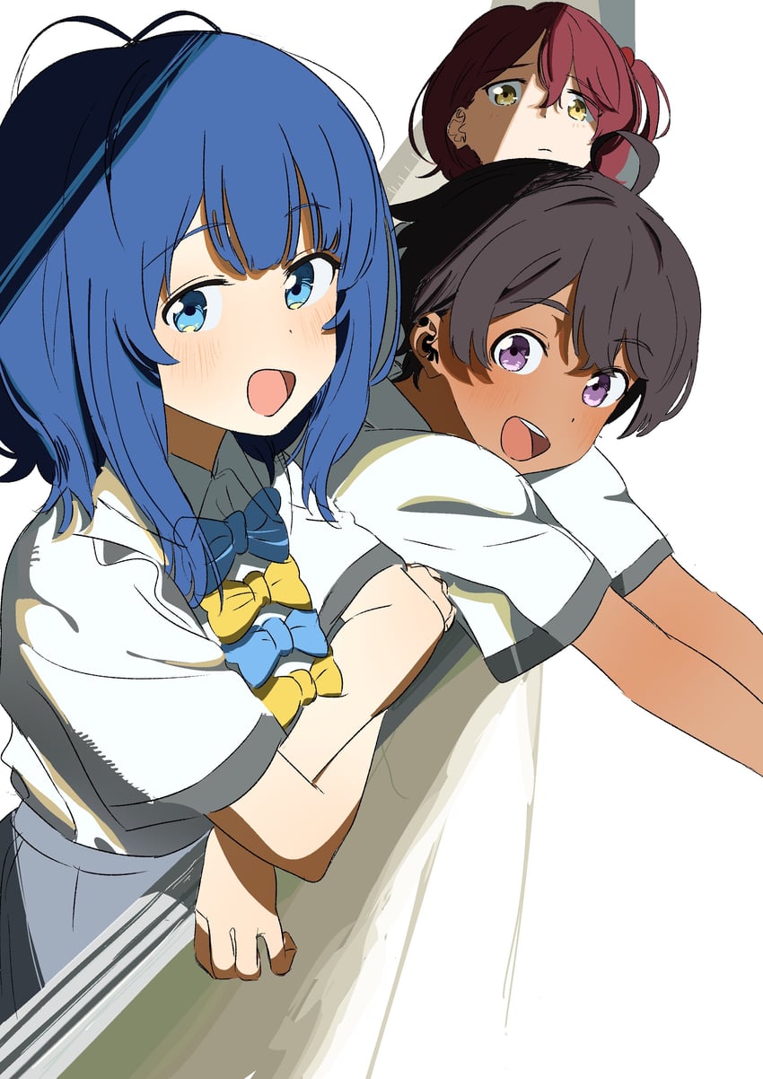 yanami anna, yakishio lemon, and komari chika (make heroine ga oo sugiru!) drawn by maiko_(machael89642677)