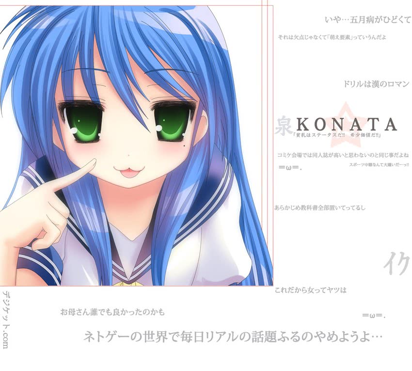 izumi konata (suzumiya haruhi no yuuutsu and 1 more) drawn by namamo_nanase