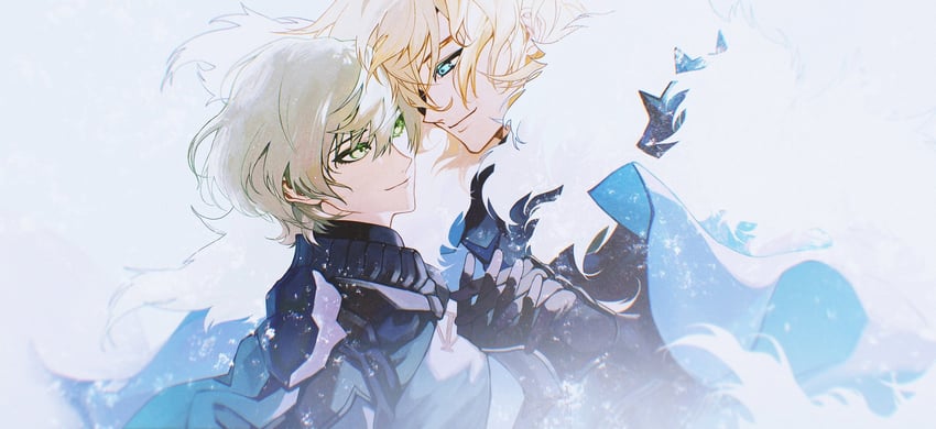 dimitri alexandre blaiddyd and male byleth (fire emblem and 1 more) drawn by loooooneutral