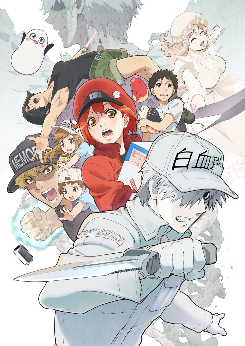 platelet, white blood cell, red blood cell, ae-3803, u-1146, and 7 more (hataraku saibou)