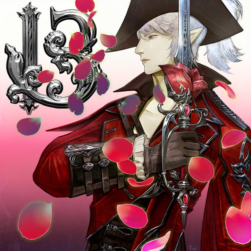 warrior of light and red mage (final fantasy and 1 more) drawn by urabe_yoshimi