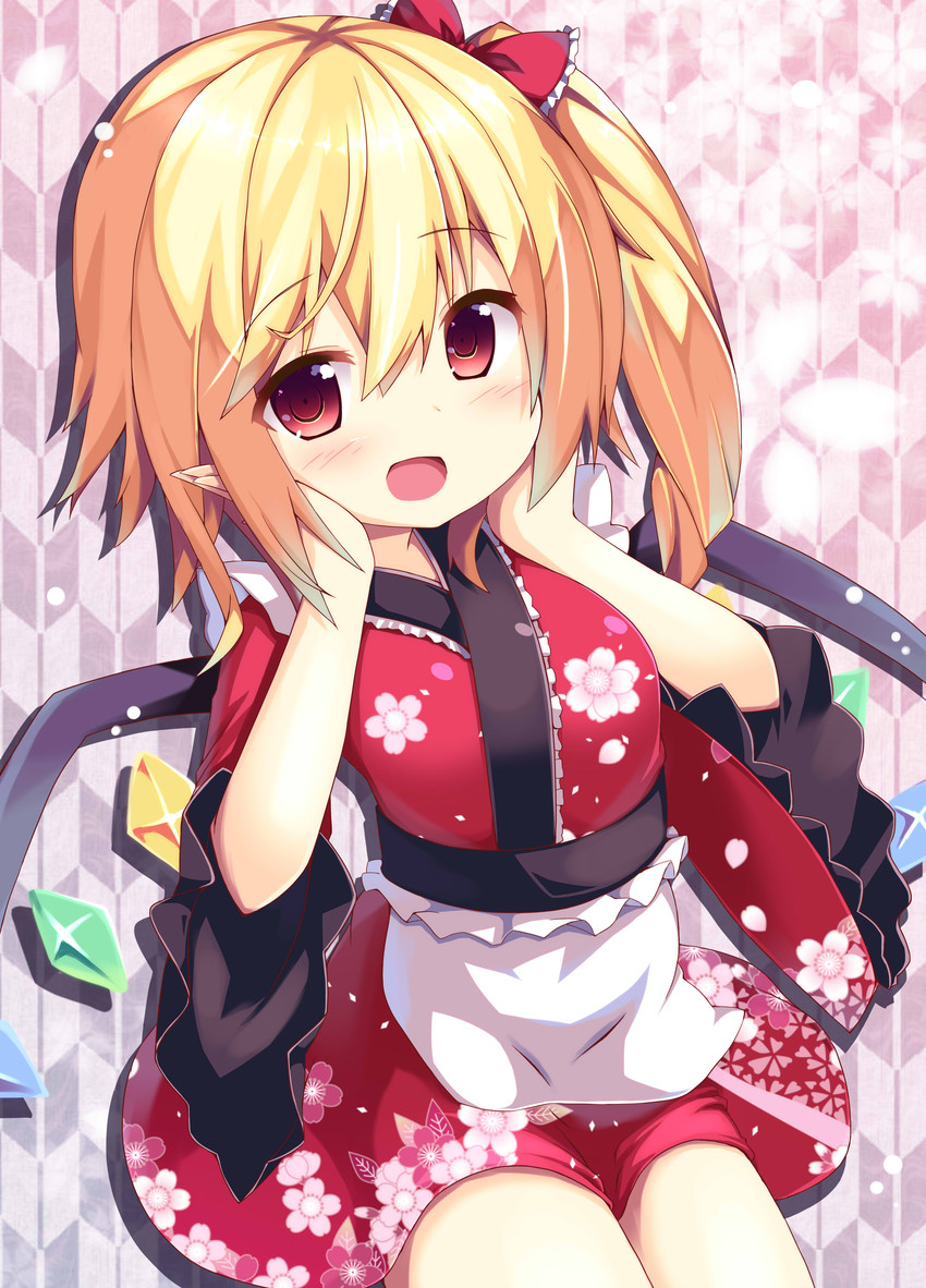 flandre scarlet (touhou) drawn by ominaeshi_(takenoko)