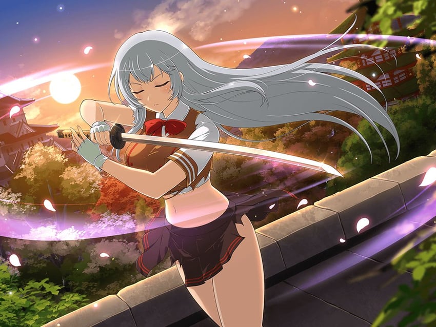chouun shiryuu (senran kagura and 2 more) drawn by yaegashi_nan