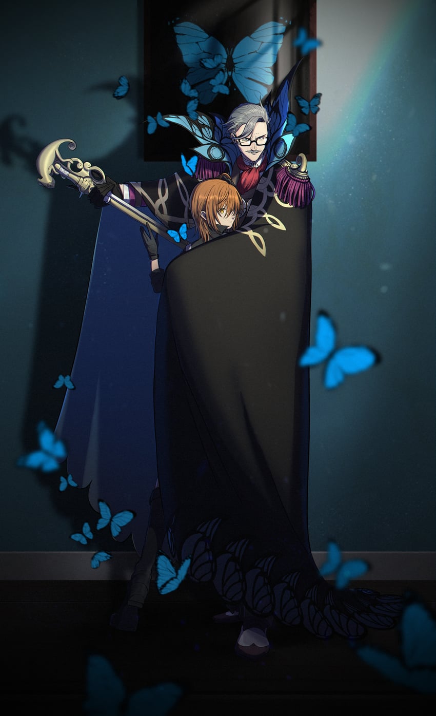 fujimaru ritsuka and james moriarty (fate and 1 more) drawn by mizuna237