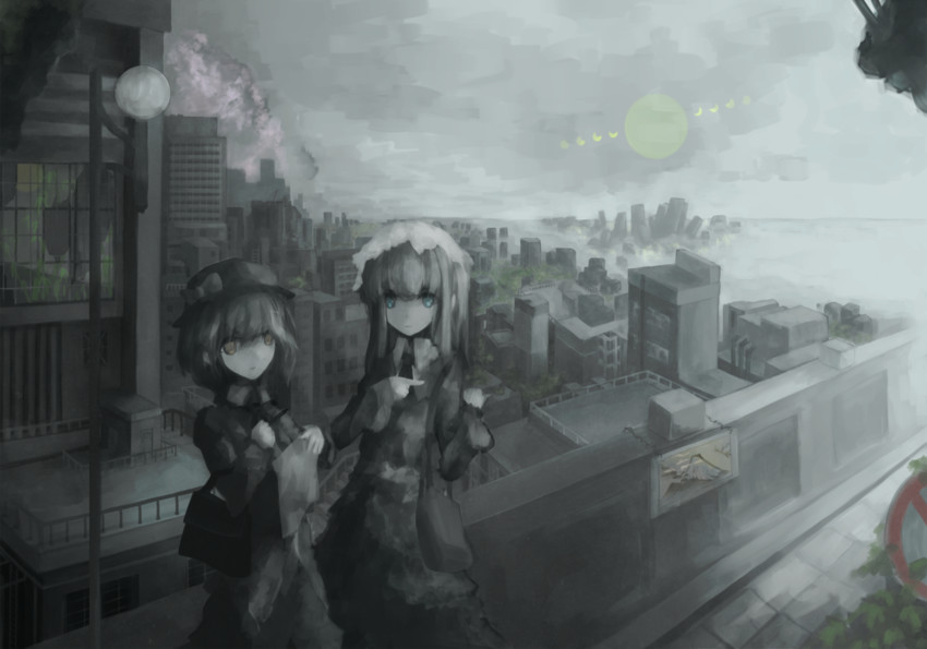 usami renko and maribel hearn (touhou) drawn by michi_l_(streetlamp)