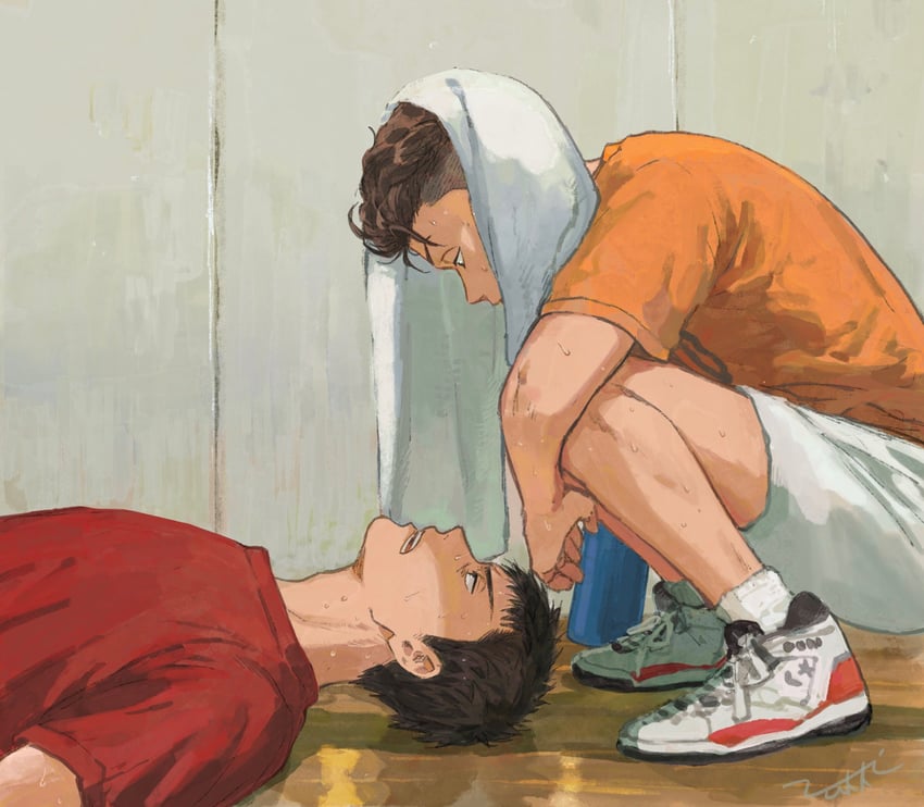 miyagi ryouta and mitsui hisashi (slam dunk) drawn by zukki_(suzukio)