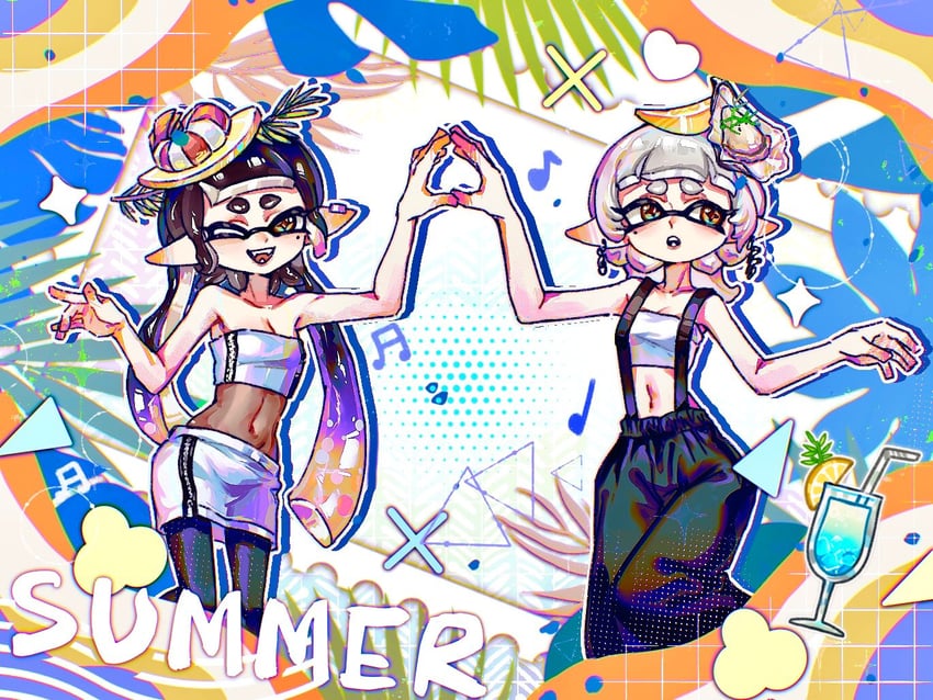 callie and marie (splatoon and 1 more) drawn by gucandiyi52092