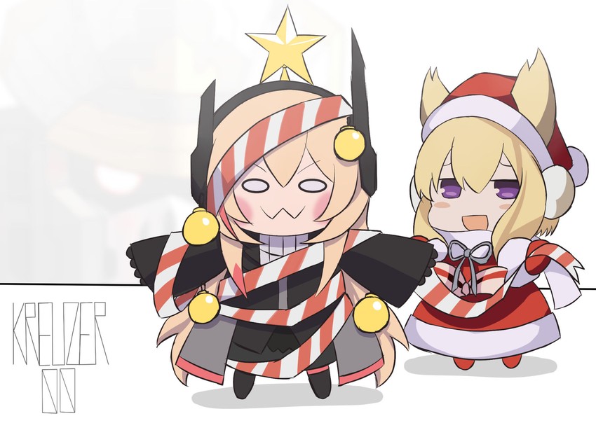 warspite and m4 sopmod ii jr (azur lane and 1 more) drawn by kreuzer_00