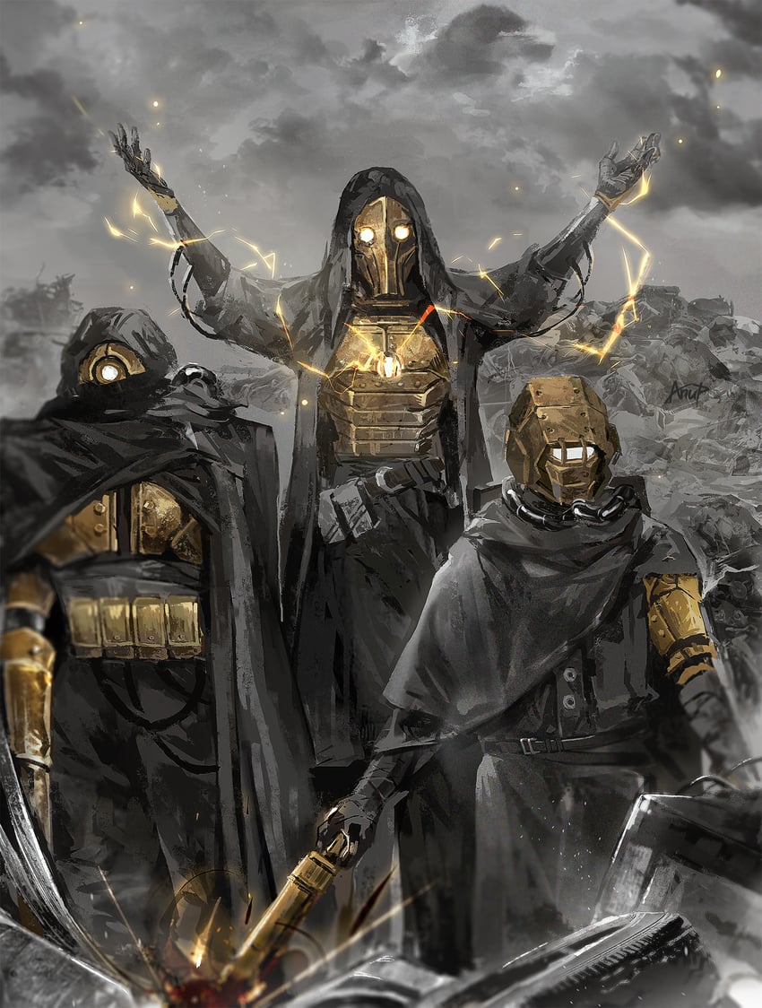 arnold, consta, and mo (project moon and 1 more) drawn by anupatten