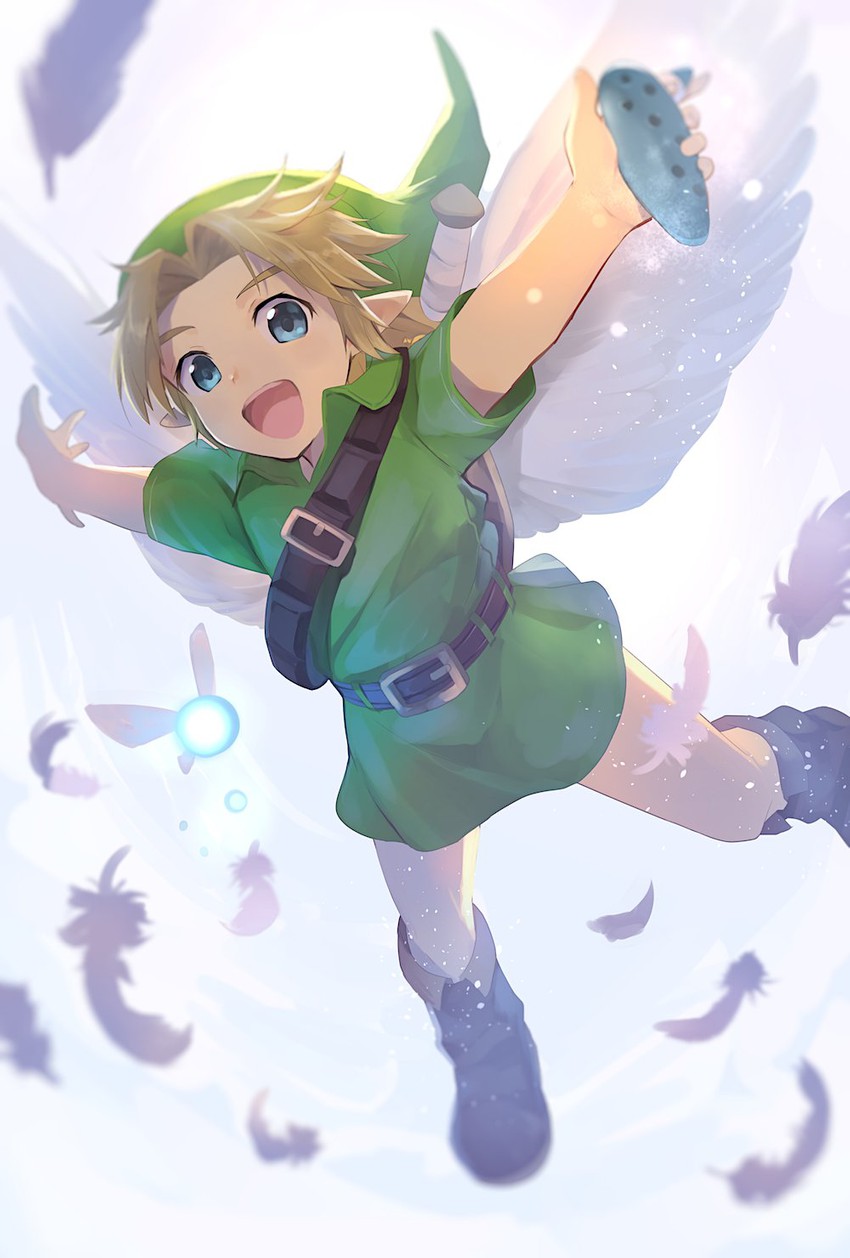 link, young link, and navi (the legend of zelda and 1 more) drawn by cocolo_(co_co_lo)
