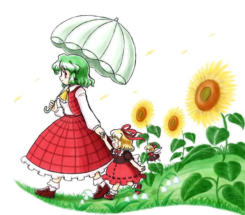 kazami yuuka, medicine melancholy, and su-san (touhou) drawn by nitamago