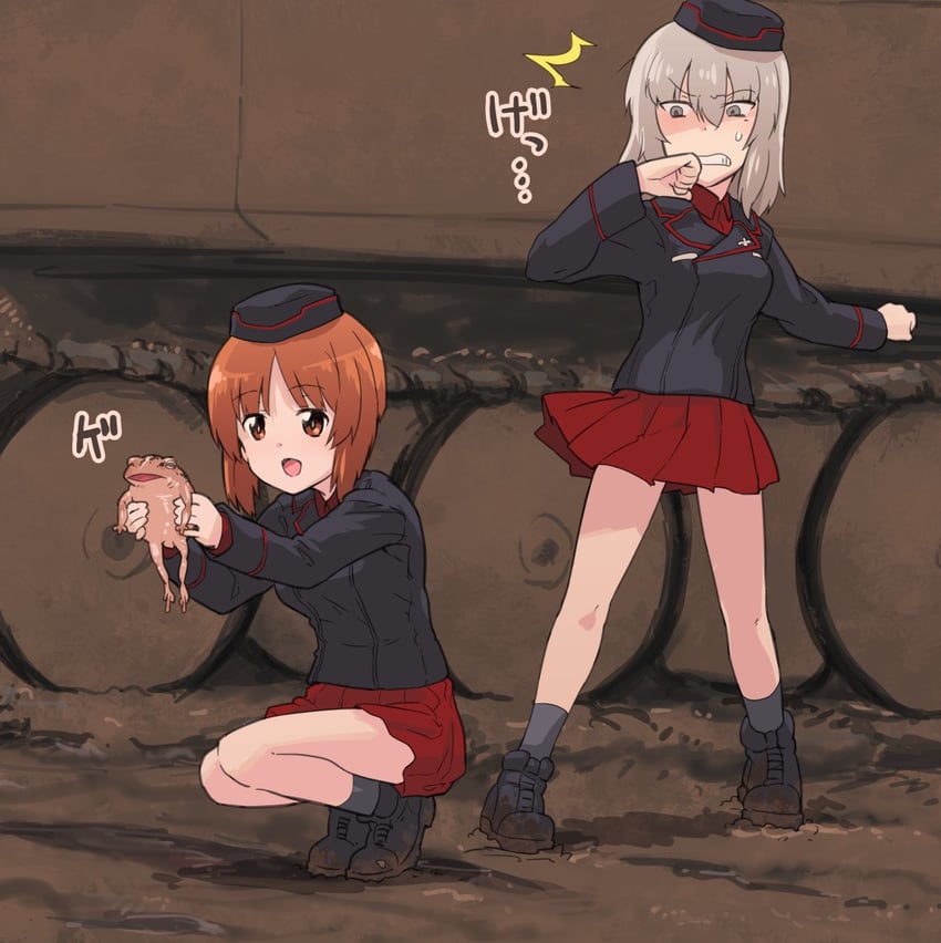 nishizumi miho and itsumi erika (girls und panzer) drawn by monolith_(suibou_souko)
