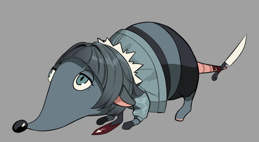 jane doe and the giant rat (zenless zone zero and 2 more) drawn by drawfag