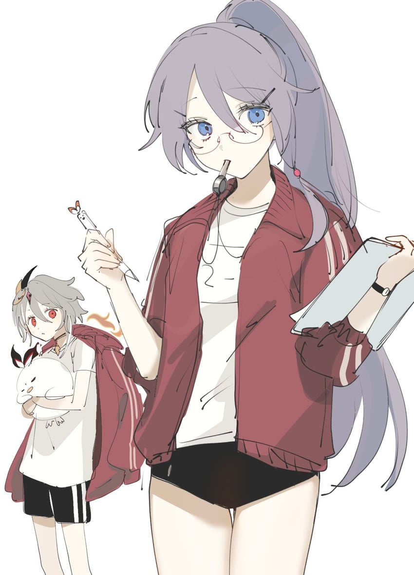 fu hua, herrscher of sentience, and jingwei (honkai and 1 more) drawn by c_uino