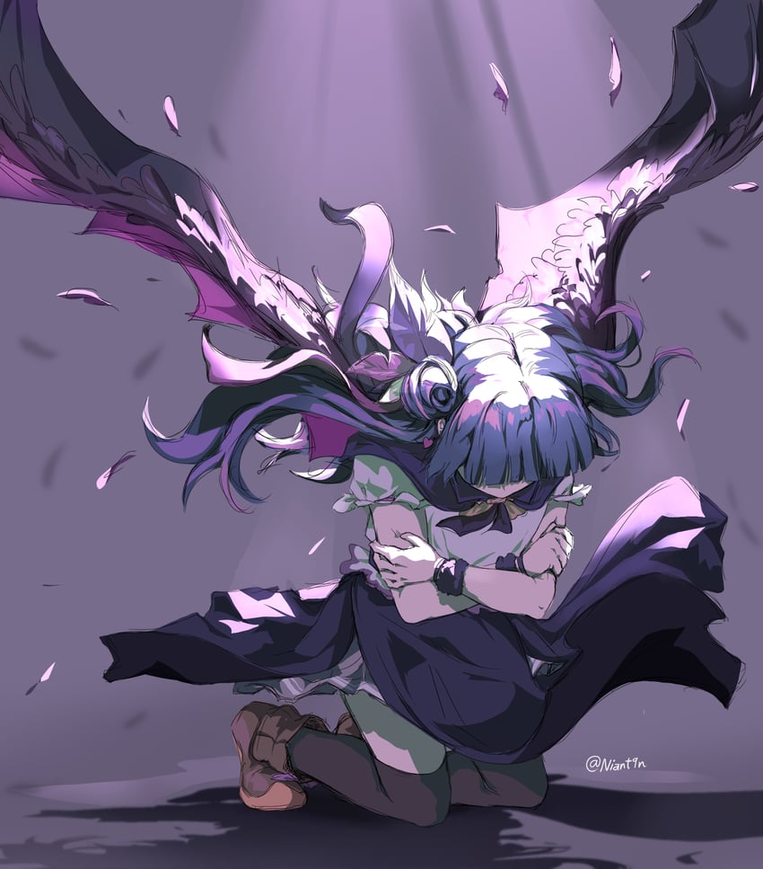 tsushima yoshiko and yohane (love live! and 2 more) drawn by niant9n