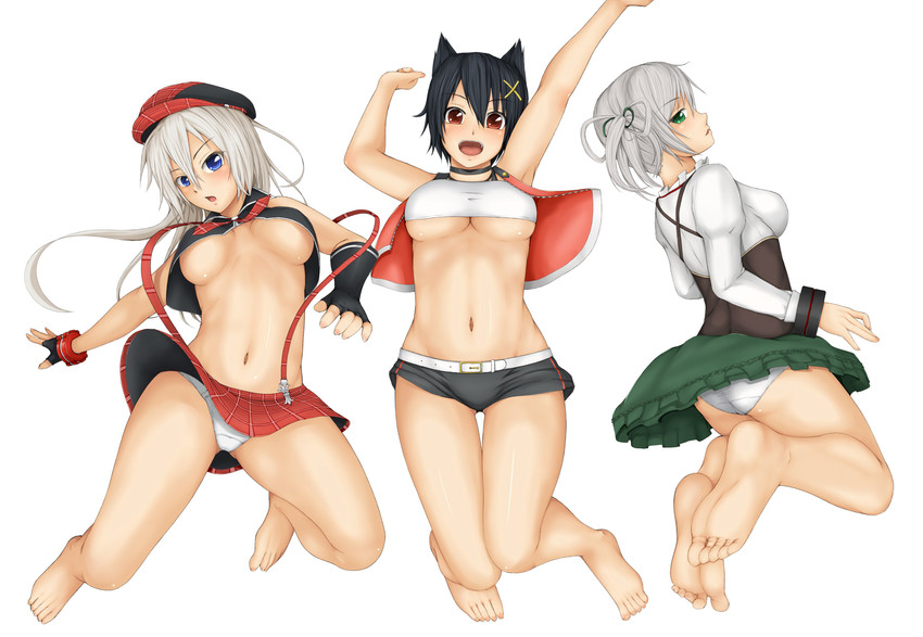 alisa ilinichina amiella, ciel alencon, and kouzuki nana (god eater) drawn by cookin