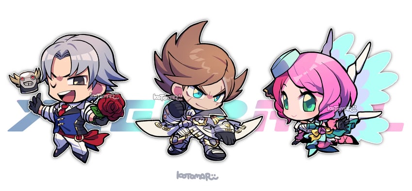 alisa boskonovich, lars alexandersson, and lee chaolan (tekken and 1 more) drawn by kotorai