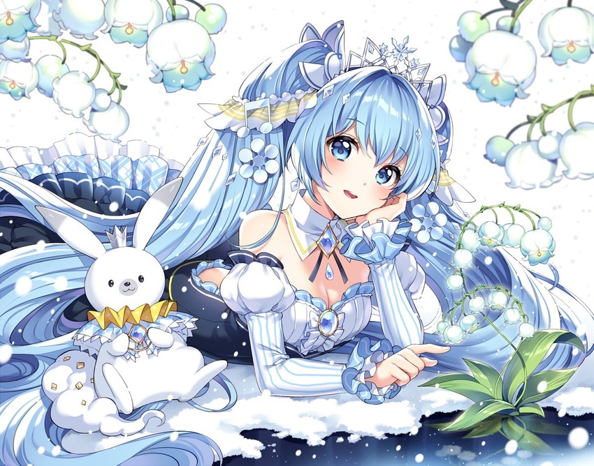 hatsune miku, yuki miku, and rabbit yukine (vocaloid) drawn by nardack